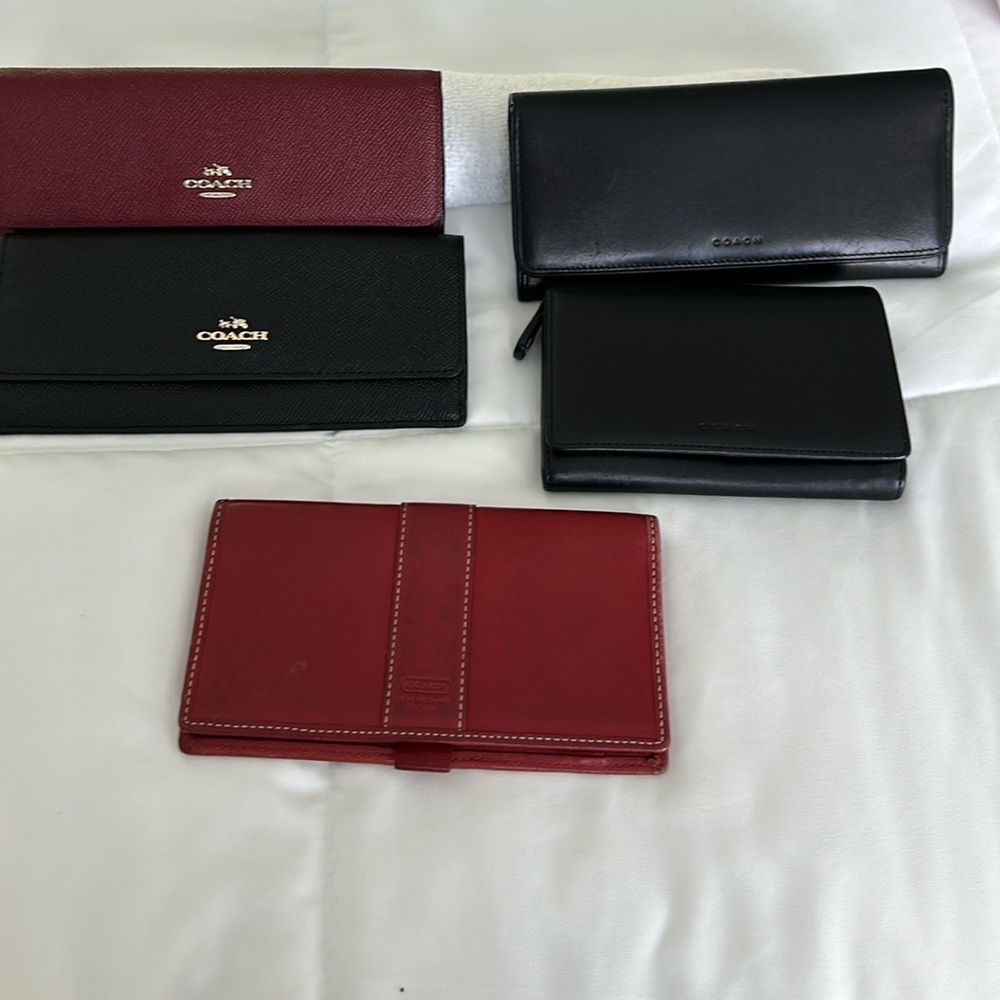 Vintage COACH leather wallets and checkbook cover